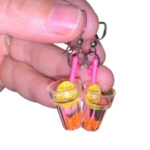 Drink Earrings Fun‎ Novelty Earrings Cocktail Earrings Cute Quirky Jewelry